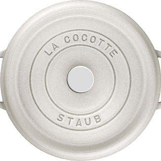  Staub round cast iron pot - 2.2 ltr, white truffle - 2