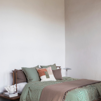 Pościel Mette Ditmer MINI CHECKS Pine Green & Tan 140×200 cm - 4