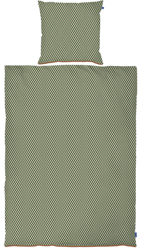 Pościel Mette Ditmer MINI CHECKS Pine Green & Tan 140×200 cm