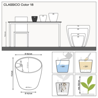  Lechuza Classico Color 18 flowerpot | 21 | 28 | 35 | 43 nutmeg - 4