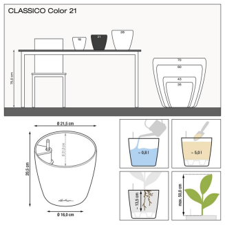  Lechuza Classico Color 18 flowerpot | 21 | 28 | 35 | 43 nutmeg - 5