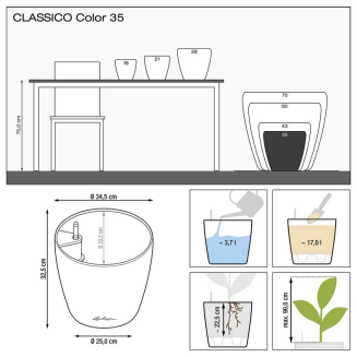  Lechuza Classico Color 18 flowerpot | 21 | 28 | 35 | 43 nutmeg - 7
