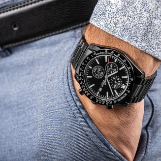 Zegarek Męski Giewont Chronograph Sapphire Czarny GW8720-B1 - 3