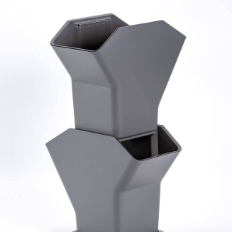 PLASTIA TREE 3-częściowa pionowa donica samonawadniająca szary - 7