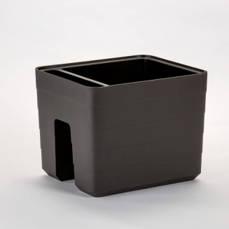 Balkonowa donica samo-nawadniająca Plastia Berberis 26x30 cm szary - 2