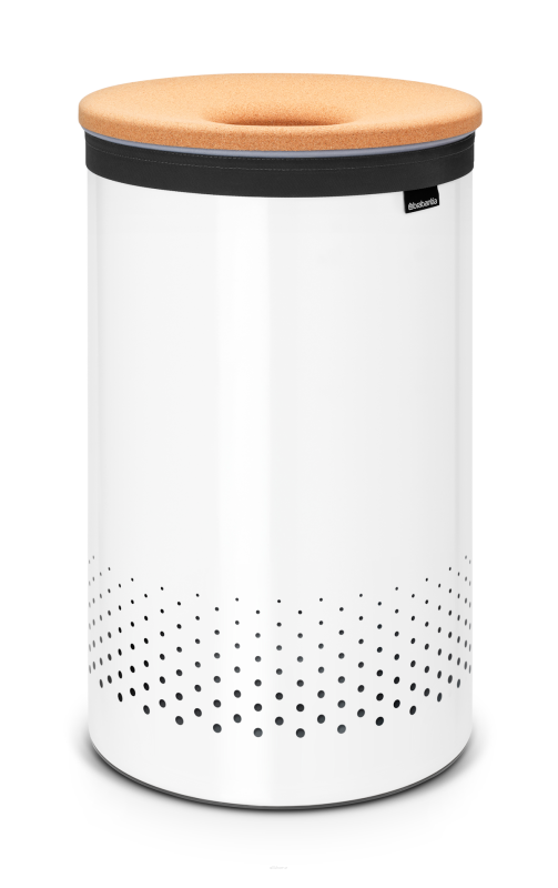Brabantia laundry basket with cork cover, white, 60 liters