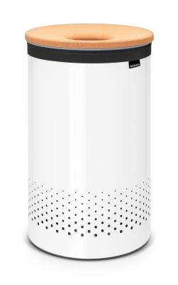 Brabantia laundry basket with cork cover, white, 60 liters
