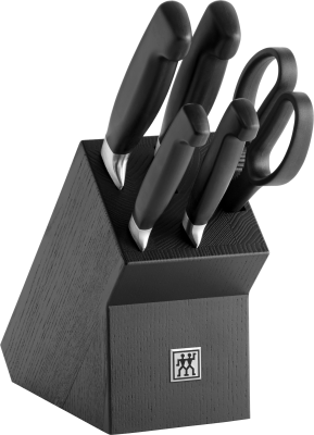  Set of 4 knives in a Zwilling Four Star block