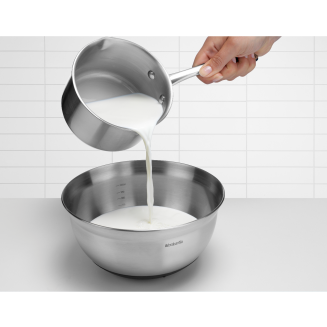  Brabantia kitchen bowls, matt steel, 3 pcs | 1l 1.6l 3l - 5