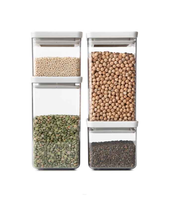 Set of 4 Brabantia Tasty+ Light Gray containers