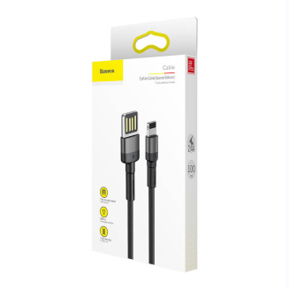 Kabel Lightning USB (dwustronny) Baseus Cafule 2,4A 1m (szaro-czarny) - 5