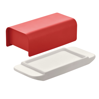 Alessi Mattina red butter dish - 3
