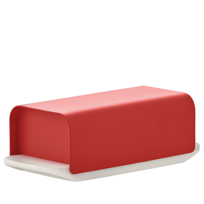 Alessi Mattina red butter dish