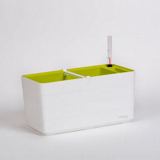 PLASTIA BERBERIS Donica samonawadniająca prostokątna 40x20 cm biały - 5