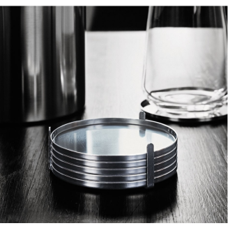 Stelton Cylinda Line glass coasters, 6 pcs - 2