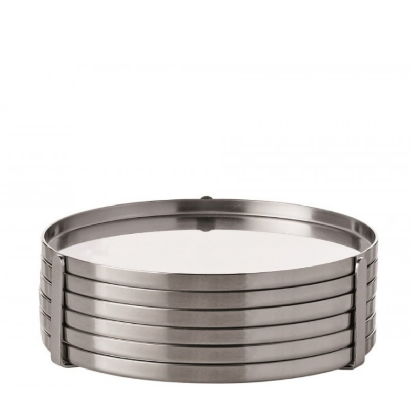  Stelton Cylinda Line glass coasters, 6 pcs
