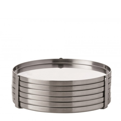  Stelton Cylinda Line glass coasters, 6 pcs