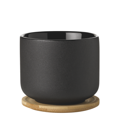  Stelton Theo Black mug with stand, 0.2 l