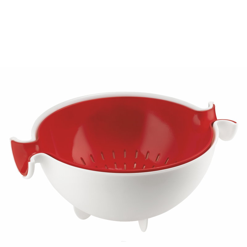  Guzzini Spin&Drain red bowl colander