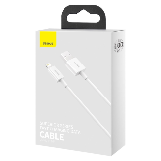 Kabel USB do Lightning Baseus Superior Series, 2.4A, 1m (biały) - 11