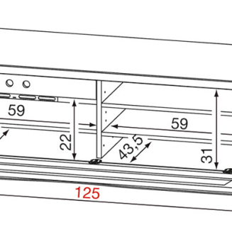 Munari Modena TV table 100x50x41cm 4 colors - 12