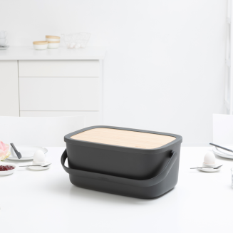  Brabantia Nic Dark Gray breadbox - 7