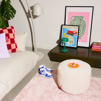  Fatboy Point Cord Cream pouffe ⌀50x35 cm - 4