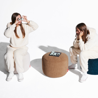  Fatboy Point Cord Cream pouffe ⌀50x35 cm - 5