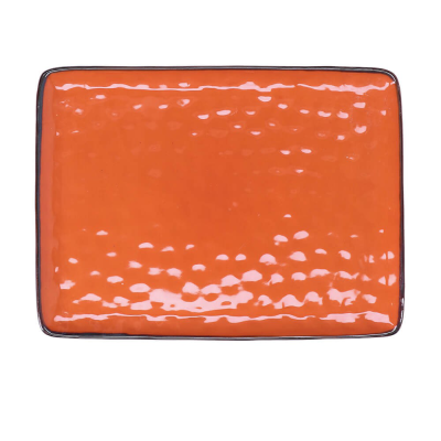 Rose&Tulipani | Concerto Arancione rectangular plate - Orange, 36 x 26.5 cm