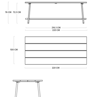 Stół ogrodowy Fatboy Fred's Table Dark Sage - 7