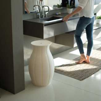 Kosz na pranie Guzzini Ninfea mlecznobiały - 2