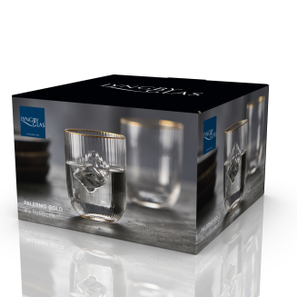 Lyngby Glass Palermo Gold water glasses, 4 pcs. - 10