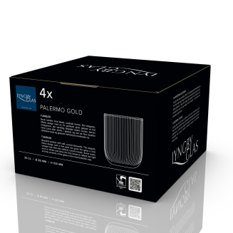 Lyngby Glass Palermo Gold water glasses, 4 pcs. - 9