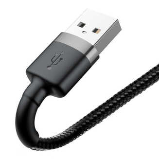 Kabel Lightning USB Baseus Cafule 2,4A 1m (szaro-czarny) - 5