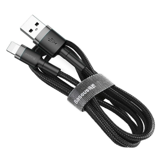 Kabel Lightning USB Baseus Cafule 2,4A 1m (szaro-czarny) - 3