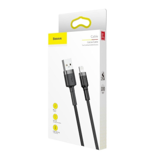 Kabel Lightning USB Baseus Cafule 2,4A 1m (szaro-czarny) - 9