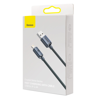 Kabel USB do Lightning Baseus Crystal Shine, 2.4A, 2m (czarny) - 5