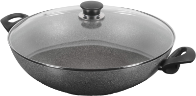  Granite induction wok with 2 handles and lid Ballarini Ferrara - 36 cm