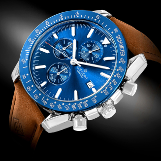 Zegarek Męski Giewont Chronograph Sapphire Brązowo Niebieski GW8720-A2 - 2