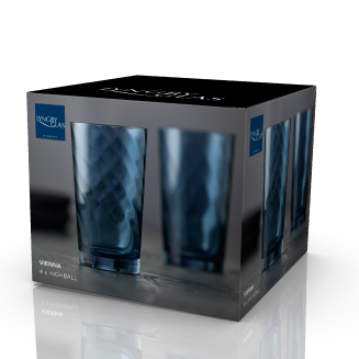 Szklanki do wody Lyngby Glas Vienna Blue 400 ml - 4 szt. - 3