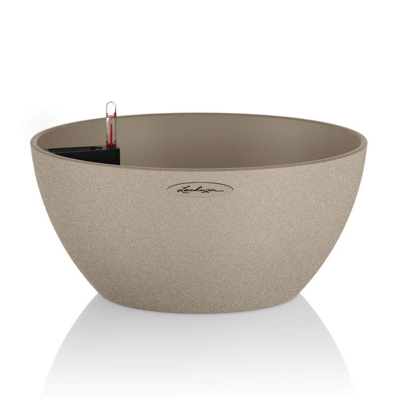  Lechuza Cubeto Stone flowerpot 40 sand beige