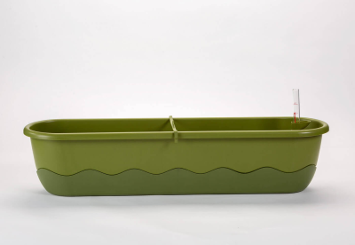 PLASTIA MARETA Donica samonawadniająca prostokątna 80x20 cm zielony