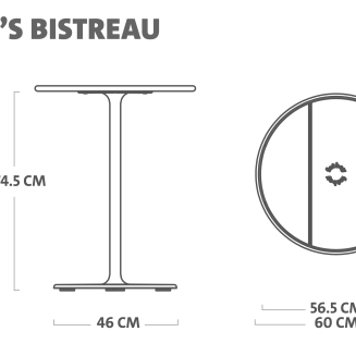 Stolik ogrodowy Fatboy Fred's Round Bistro Table Anthracite - 6