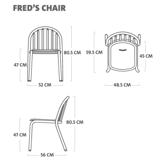 Krzesło ogrodowe Fatboy Fred's Chair Light Grey - 7