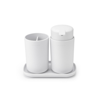  Set of 3 Brabantia ReNew White bathroom accessories - 2