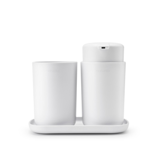  Set of 3 Brabantia ReNew White bathroom accessories - 3