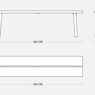 Ławka ogrodowa Fatboy Fred's Bench Mochaccino 160x40x46 cm - 15