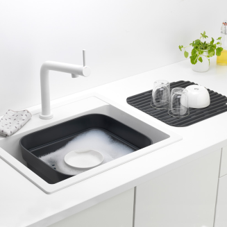 Brabantia Sink Side dishwashing container with drainer, dark gray - 10