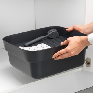  Brabantia Sink Side dishwashing container with drainer, dark gray - 9