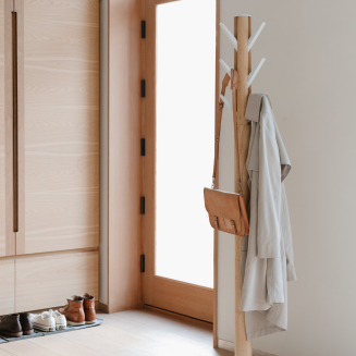  Umbra Flapper White-Natural coat hanger - 6